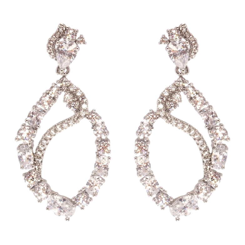 Сережки Xuping QQMM Родій пусети Богема фото №1 Сережки Xuping QQMM Родій пусети Богема фото №1