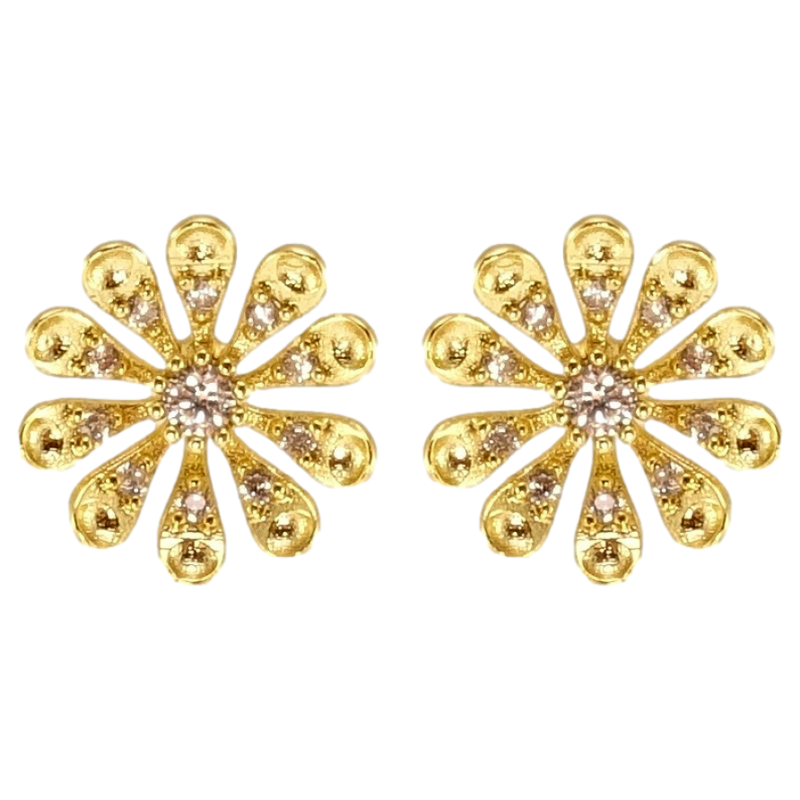 Сережки Xuping QQMM Позолота 14K пусети Ромашки фото №1 Сережки Xuping QQMM Позолота 14K пусети Ромашки фото №1