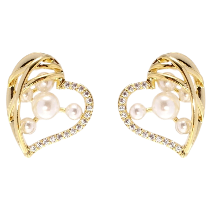 Сережки Xuping QQMM Позолота 14K пусети Елегантні серця фото №15 Сережки Xuping QQMM Позолота 14K пусети Елегантні серця фото №15