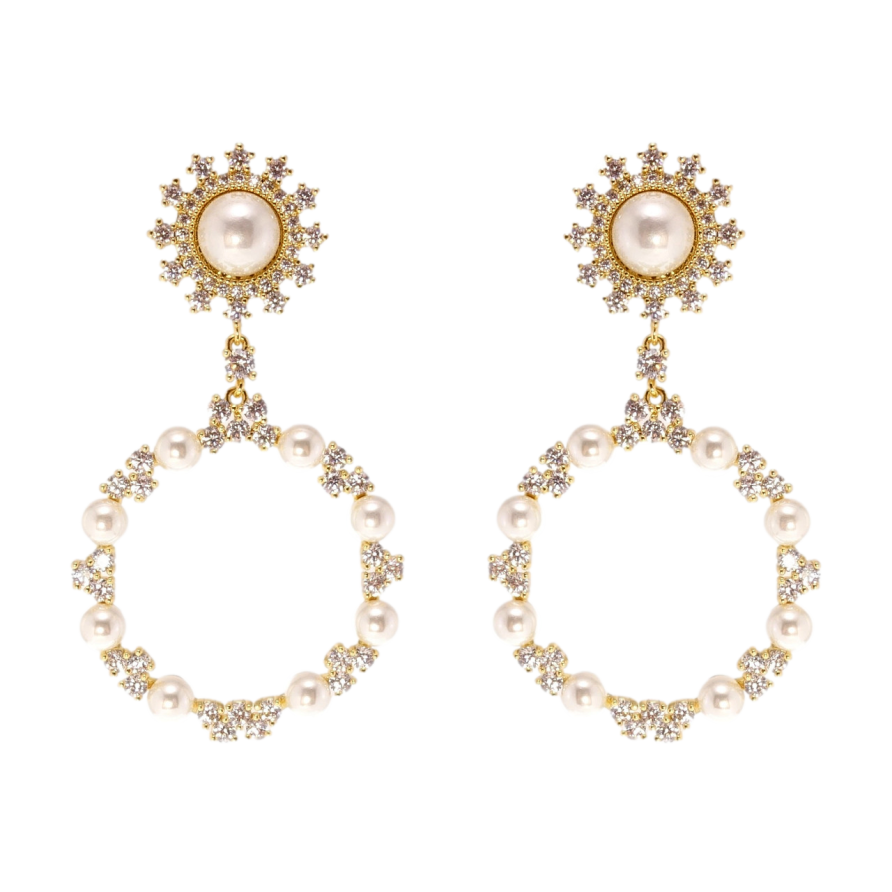 Сережки Xuping QQMM Позолота 14K пусети Елегантні каблучки з цирконієм і фото №1 Сережки Xuping QQMM Позолота 14K пусети Елегантні каблучки з цирконієм і фото №1