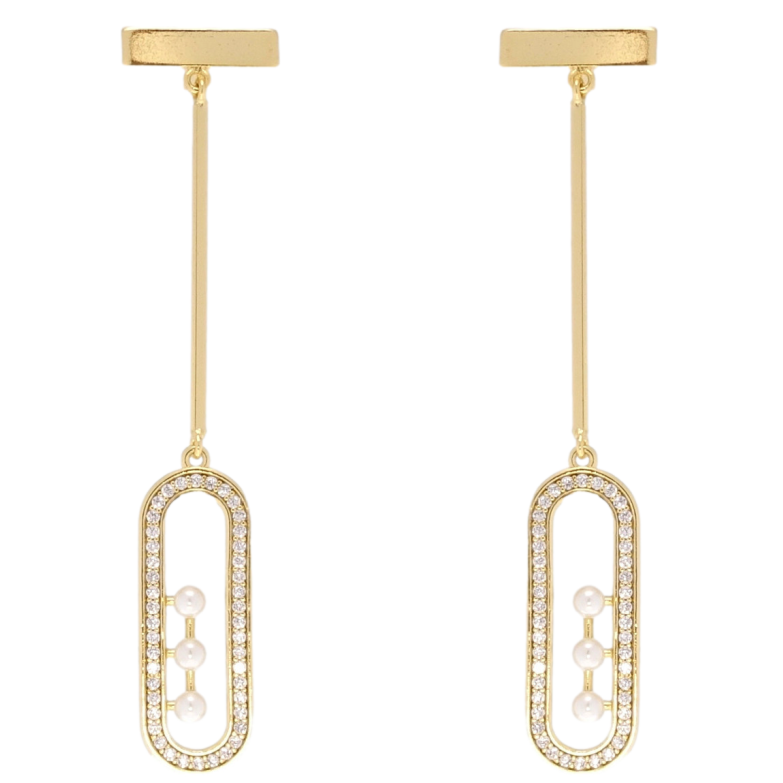 Сережки Xuping QQMM Позолота 14K пусети Декоративні підвіски фото №1 Сережки Xuping QQMM Позолота 14K пусети Декоративні підвіски фото №1