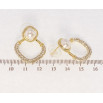 Серьги Xuping QQMM Позолота 14K пусеты Изящные ромбы с жемчугом и цирконием фото №2 Серьги Xuping QQMM Позолота 14K пусеты Изящные ромбы с жемчугом и цирконием фото №2
