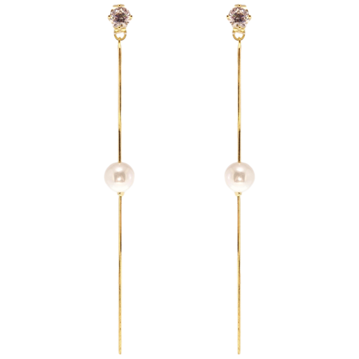 Сережки Xuping QQMM Позолота 14K пусети Перлинки на ланцюжку фото №14 Сережки Xuping QQMM Позолота 14K пусети Перлинки на ланцюжку фото №14