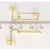 Сережки Xuping QQMM Позолота 14K пусети Прямокутники з перлинками фото №2 Сережки Xuping QQMM Позолота 14K пусети Прямокутники з перлинками фото №2
