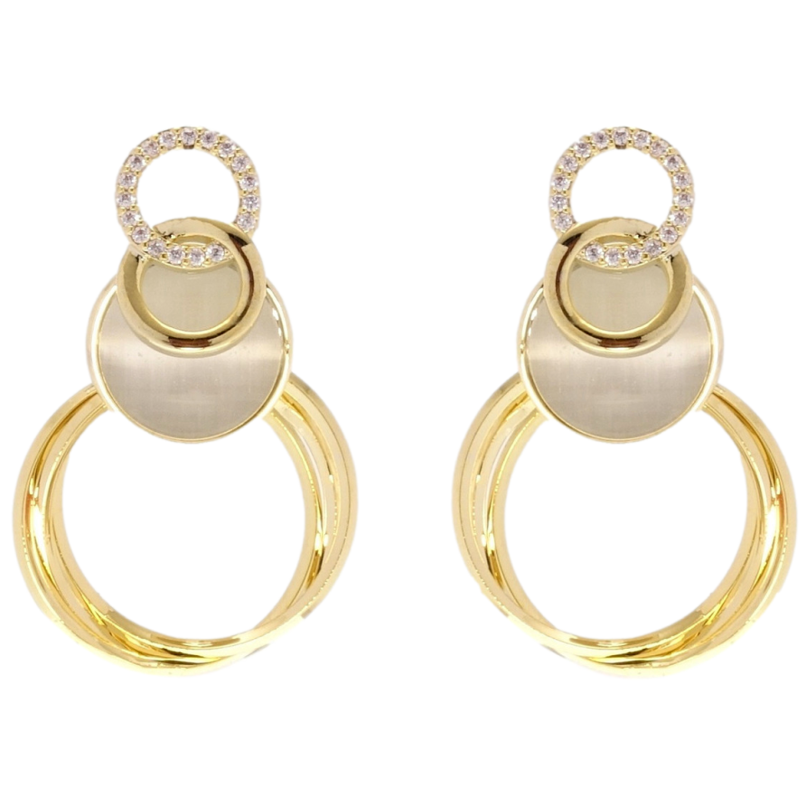 Серьги Xuping QQMM Позолота 14K пусеты Изящные колечки фото №1 Серьги Xuping QQMM Позолота 14K пусеты Изящные колечки фото №1