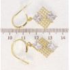 Сережки Xuping QQMM Позолота 14K пусети Ромби з кристалами фото №2 Сережки Xuping QQMM Позолота 14K пусети Ромби з кристалами фото №2