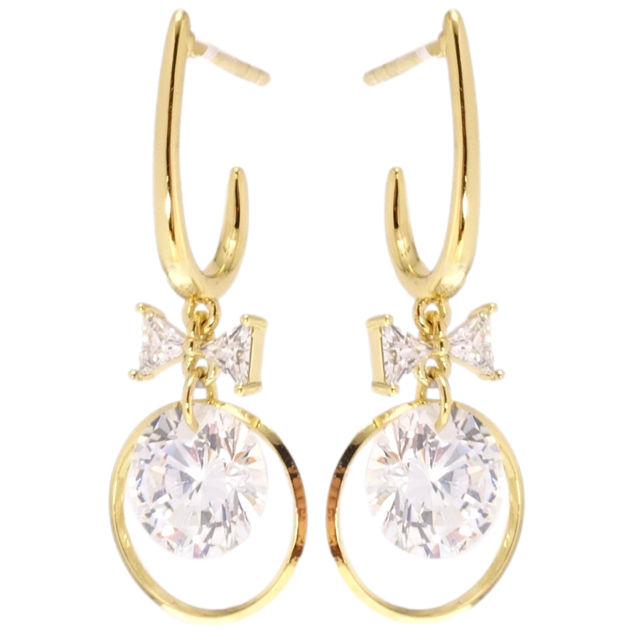 Сережки Xuping QQMM Позолота 14K пусети Загадковість фото №1 Сережки Xuping QQMM Позолота 14K пусети Загадковість фото №1