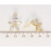 Сережки Xuping QQMM Позолота 14K пусети Кристальні квіточки фото №2 Сережки Xuping QQMM Позолота 14K пусети Кристальні квіточки фото №2