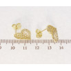 Сережки Xuping QQMM Позолота 14K пусети Декоративні серця фото №2 Сережки Xuping QQMM Позолота 14K пусети Декоративні серця фото №2