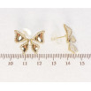 Сережки Xuping QQMM Позолота 14K пусети Метелики з дрібними перлами фото №2 Сережки Xuping QQMM Позолота 14K пусети Метелики з дрібними перлами фото №2