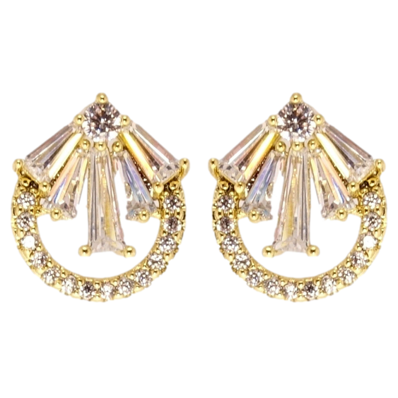 Сережки Xuping QQMM Позолота 14K пусети Іскристість фото №1