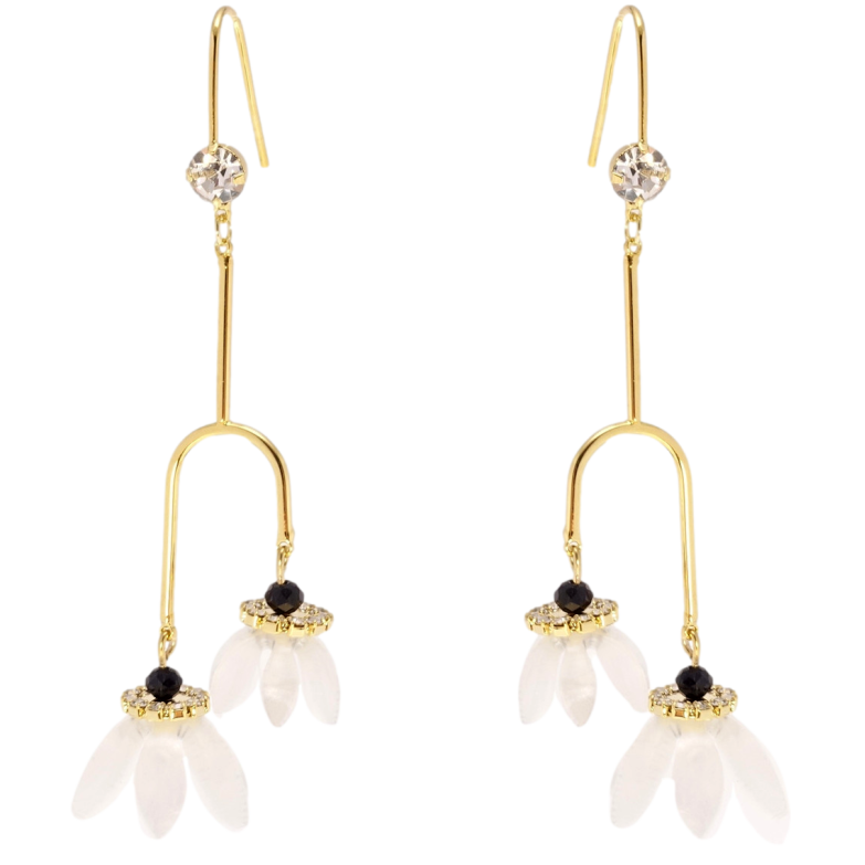 Сережки Xuping QQMM Позолота 14K французький замок Квіточки дзвіночки фото №1 Сережки Xuping QQMM Позолота 14K французький замок Квіточки дзвіночки фото №1