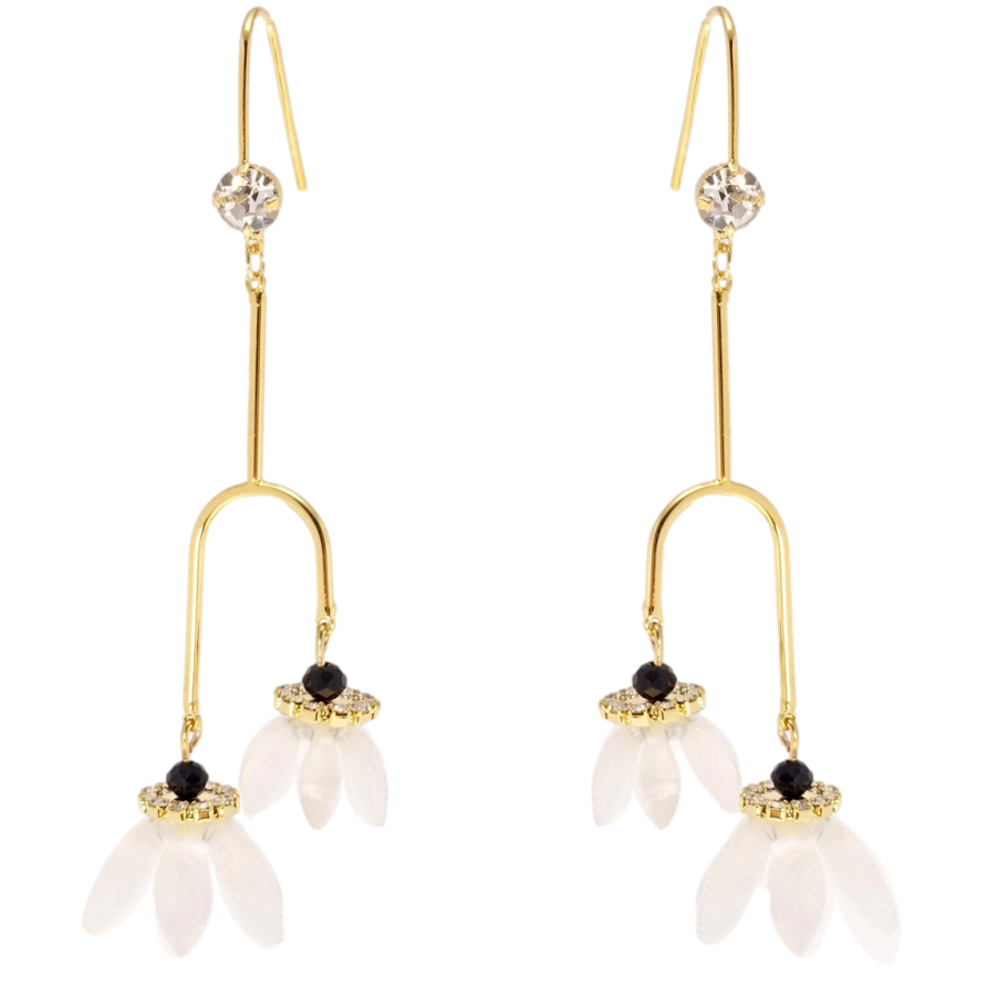 Сережки Xuping QQMM Позолота 14K французький замок Квіточки дзвіночки фото №1 Сережки Xuping QQMM Позолота 14K французький замок Квіточки дзвіночки фото №1