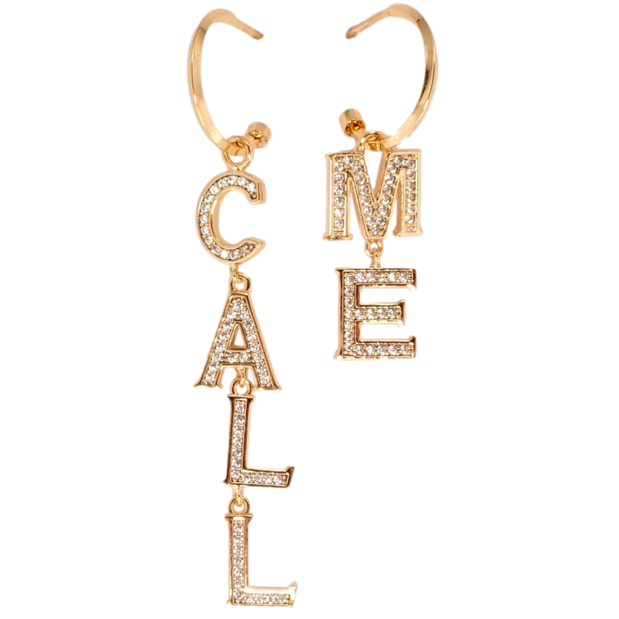 Сережки Xuping QQMM Позолота 18K пусети Call me фото №1