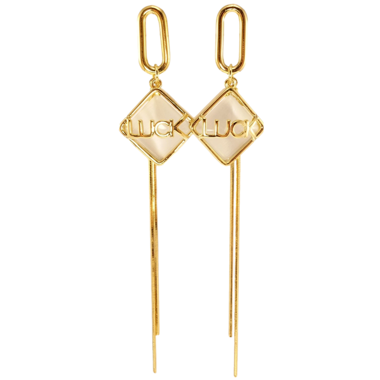 Сережки Xuping QQMM Позолота 14K пусети Luck фото №1