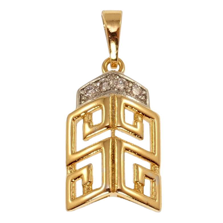 Кулон Xuping Позолота 18K + Родій Різний меандровий орнамент для ланцюжка до 5мм фото №1