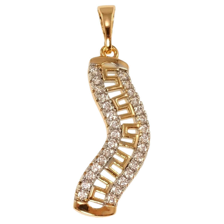 Кулон Xuping Позолота 18K + Родий Декоративная подвеска с цирконием для цепочки до 5мм фото №1 Кулон Xuping Позолота 18K + Родий Декоративная подвеска с цирконием для цепочки до 5мм фото №1