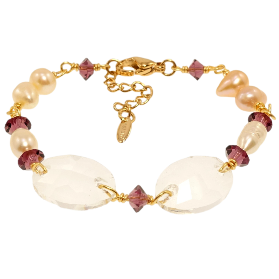 Браслет Xuping Позолота 18K Декоративний браслет з намистин довжина з дод. ланцюжком 16-19см х 5-11мм фото №1