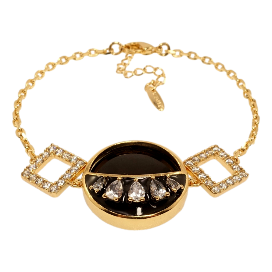 Браслет Xuping Позолота 18K Плетение Якорное с декоративной вставкой длина с доп.цеп. 15.5-18.5см х 2мм фото №1 Браслет Xuping Позолота 18K Плетение Якорное с декоративной вставкой длина с доп.цеп. 15.5-18.5см х 2мм фото №1