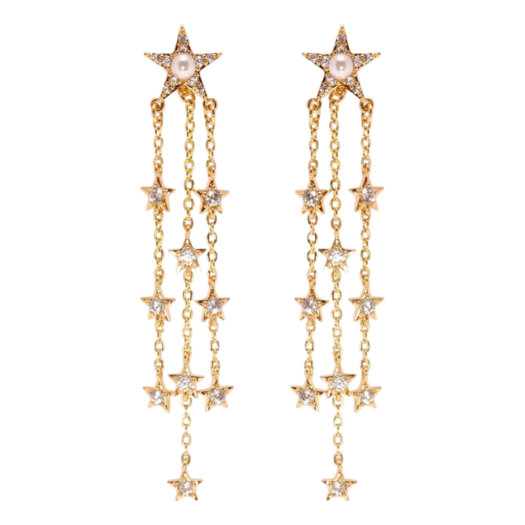 Серьги Xuping Позолота 18K пусеты Звездная ночь фото №12 Серьги Xuping Позолота 18K пусеты Звездная ночь фото №12