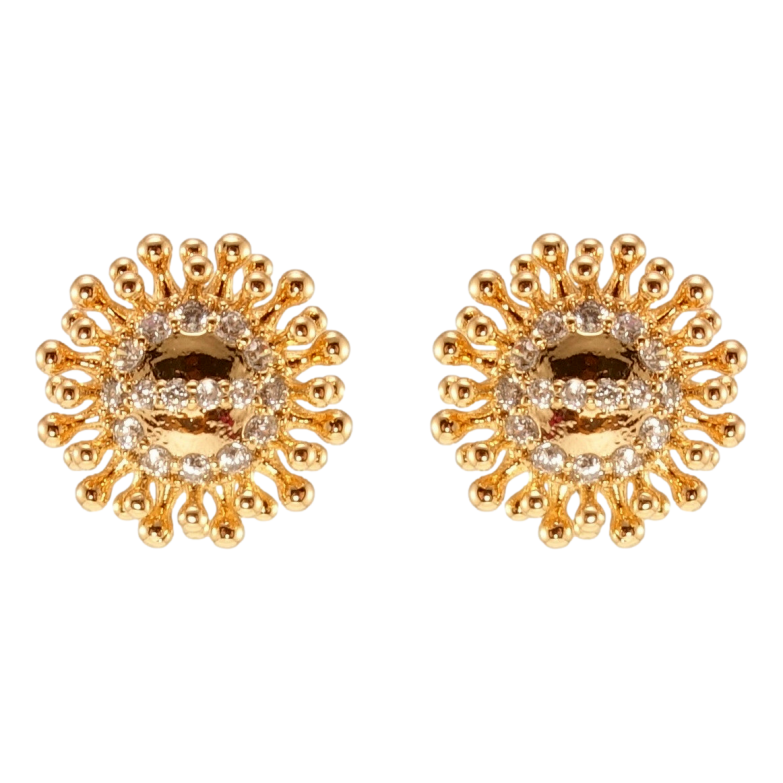 Серьги Xuping QQMM Позолота 18K пусеты Цветочки фото №1