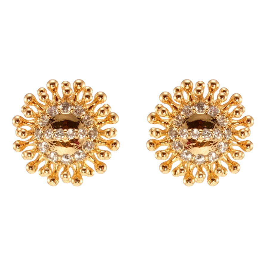 Серьги Xuping QQMM Позолота 18K пусеты Цветочки фото №1