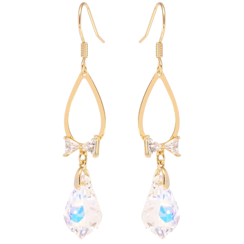 Серьги Xuping цвет 18K с кристаллами Swarovski французский замок Капельки с кристаллами Shimmer фото №1 Серьги Xuping цвет 18K с кристаллами Swarovski французский замок Капельки с кристаллами Shimmer фото №1