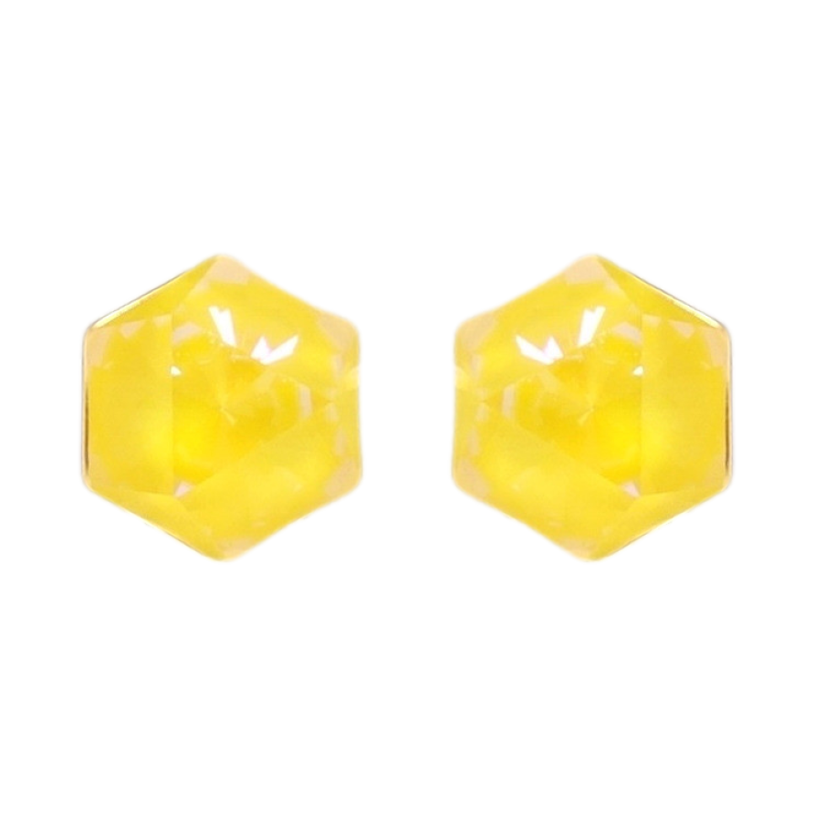 Серьги Xuping цвет 18K с кристаллами Swarovski пусеты Кристальный многогранник Sunflower Delite фото №1