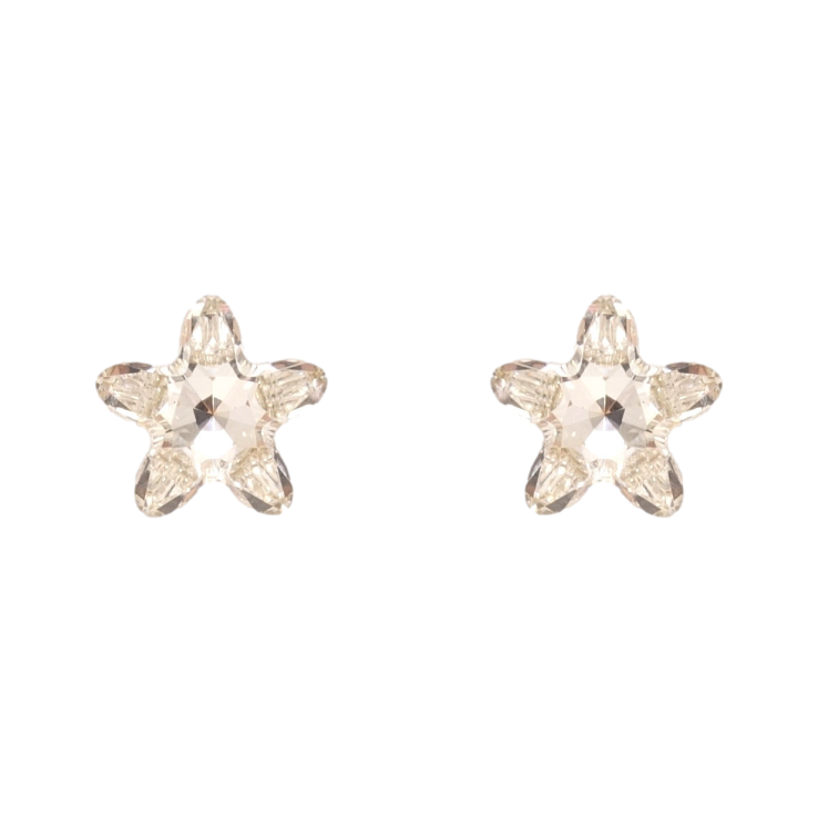 Сережки Xuping колір Родій з кристалами Swarovski пусети Кристальні квіточки Clear фото №11