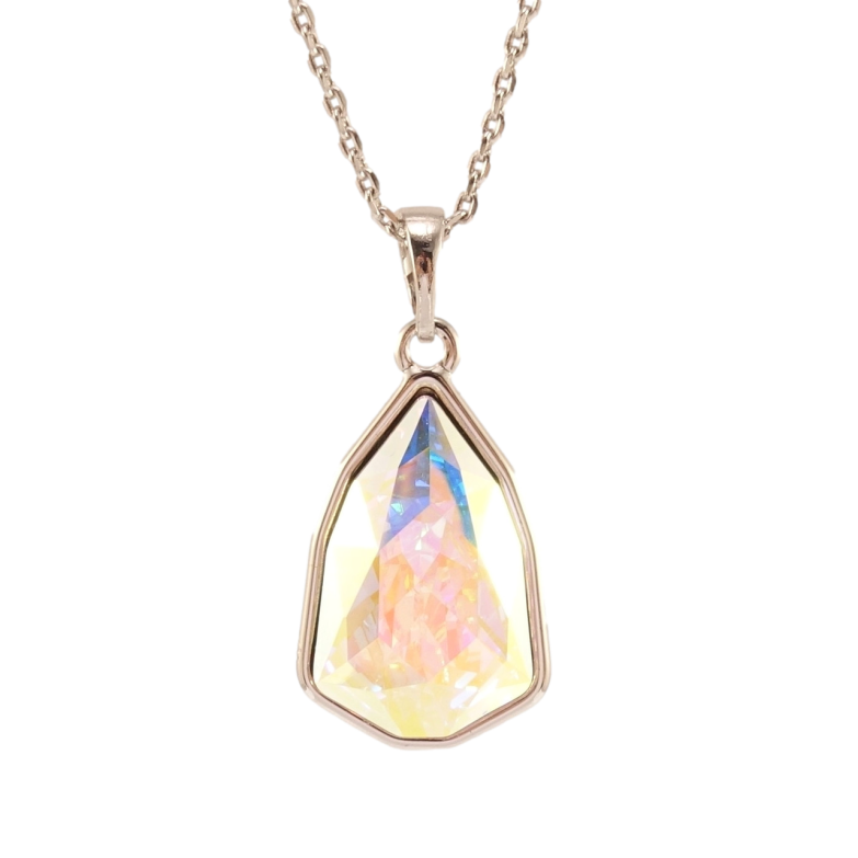 Кулон Xuping цвет Родий с кр-ми Swarovski на цепочке Фигурный кристалл АВ длина 35-40см х 1мм фото №2 Кулон Xuping цвет Родий с кр-ми Swarovski на цепочке Фигурный кристалл АВ длина 35-40см х 1мм фото №2