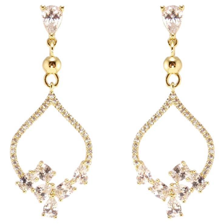 Сережки Xuping QQMM Позолота 14K пусети Елегантні підвіски з цирконієм фото №17 Сережки Xuping QQMM Позолота 14K пусети Елегантні підвіски з цирконієм фото №17