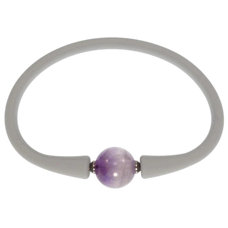 Браслет Xuping Родий Серый каучуковый шнур с сиреневой бусиной длина 18см х 4мм; ø 12мм фото №24 Браслет Xuping Родий Серый каучуковый шнур с сиреневой бусиной длина 18см х 4мм; ø 12мм фото №24