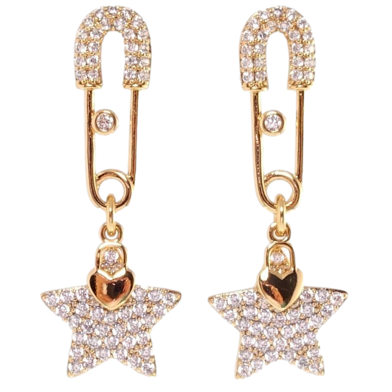 Серьги Xuping QQMM Позолота 18K пусеты Булавки со звездами фото №2 Серьги Xuping QQMM Позолота 18K пусеты Булавки со звездами фото №2