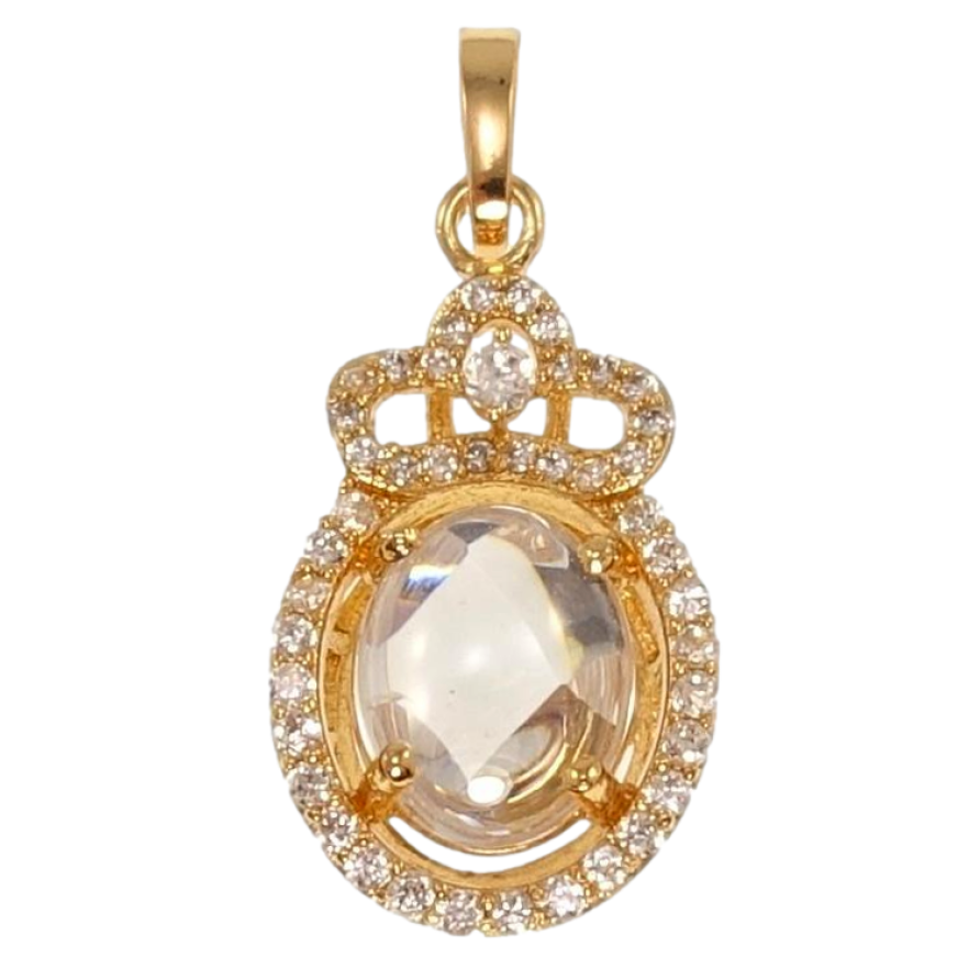 Кулон Xuping Позолота 18K Фіаніт в обрамленні цирконію для ланцюжка до 5мм фото №1 Кулон Xuping Позолота 18K Фіаніт в обрамленні цирконію для ланцюжка до 5мм фото №1