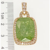 Кулон Xuping Позолота 18K Салатовий кристал в обрамленні цирконію, 23х19мм для ланцюжка до 5мм фото №3 Кулон Xuping Позолота 18K Салатовий кристал в обрамленні цирконію, 23х19мм для ланцюжка до 5мм фото №3