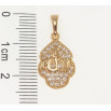 Кулон Xuping Позолота 18K Фигурная подвеска с надписью Аллах и инкрустация цирконием для цепочки до 5мм фото №2