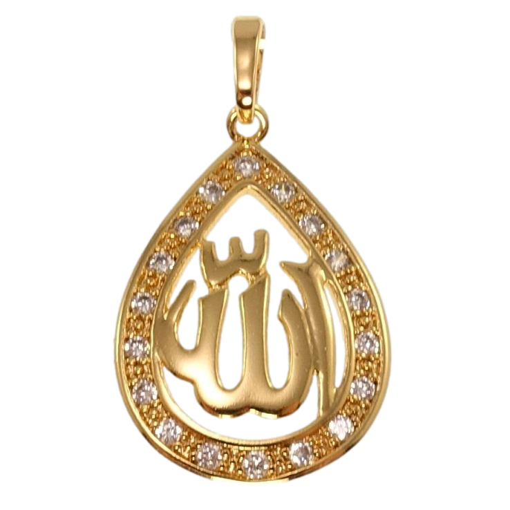 Кулон Xuping Позолота 18K Капелька с надписью Аллах и цирконием для цепочки до 5мм фото №13 Кулон Xuping Позолота 18K Капелька с надписью Аллах и цирконием для цепочки до 5мм фото №13