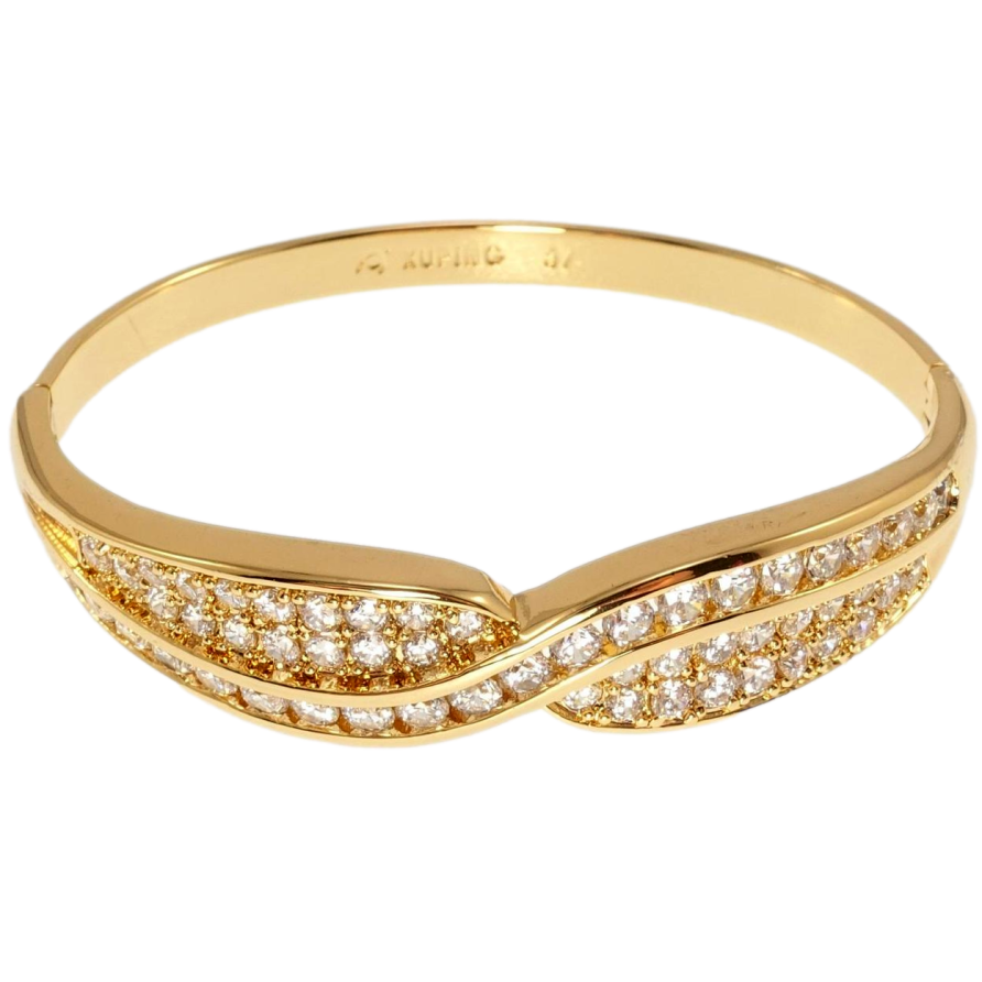 Браслет Xuping Позолота 18K Грація з цирконієм ø 5,7см фото №1