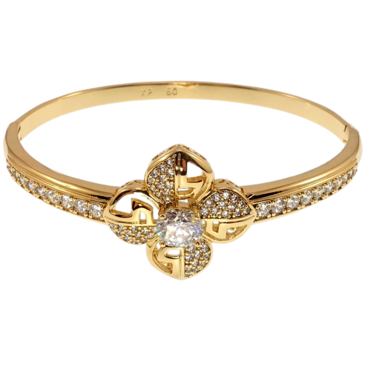 Браслет Xuping Позолота 18K Цветок с инкрустацией цирконием ø 6см фото №18