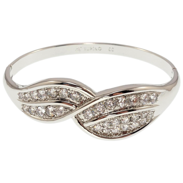 Браслет Xuping Родій Листики з цирконієм ø 5,9см фото №16
