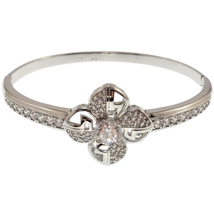 Браслет Xuping Родій Квітка з цирконієм ø 6см фото №17