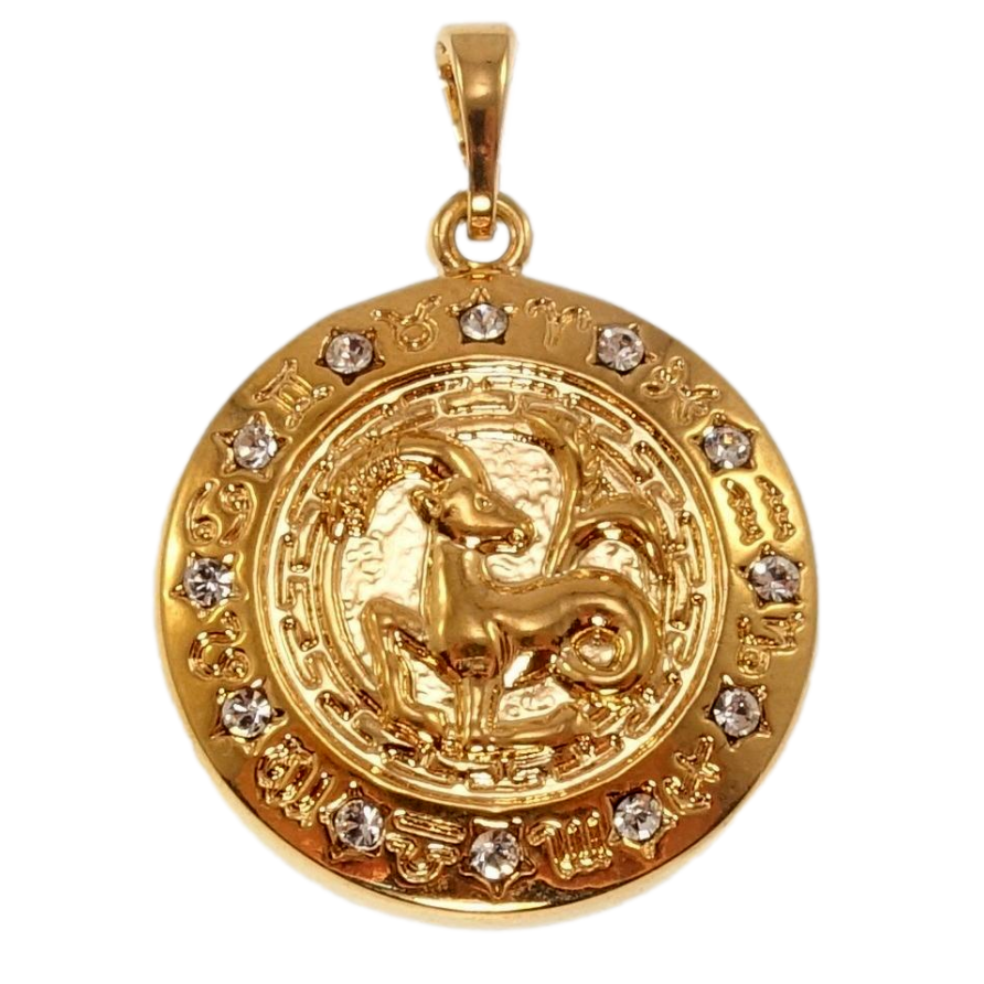 Кулон Xuping Позолота 18K Медальон Знак Зодиака Козерог для цепочки до 5мм фото №1 Кулон Xuping Позолота 18K Медальон Знак Зодиака Козерог для цепочки до 5мм фото №1