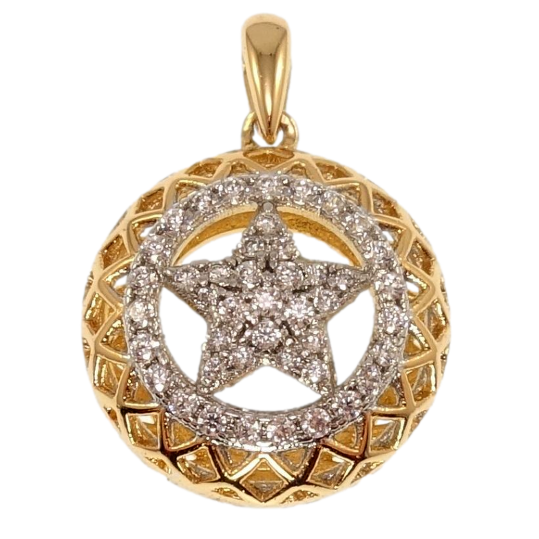 Кулон Xuping Позолота + Родий Звезда окантована цирконием для цепочки до 2мм фото №10