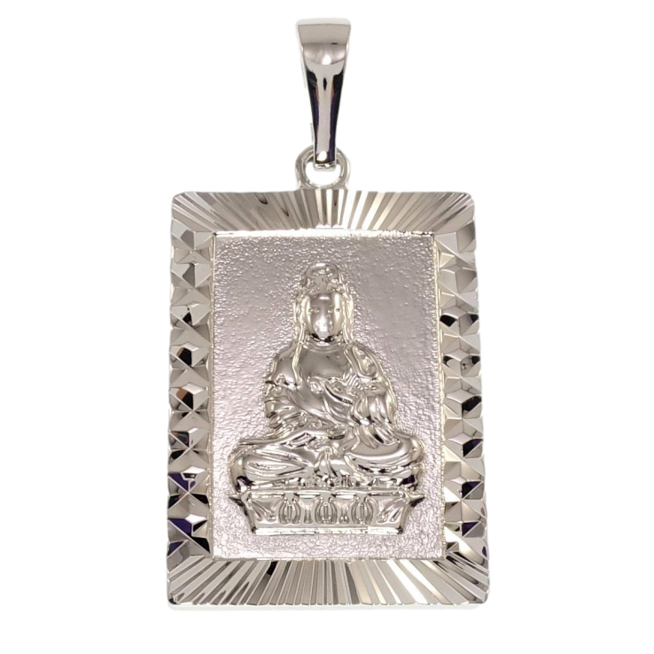 Кулон Xuping Родий Будда с иероглифом для цепочки до 9мм фото №13