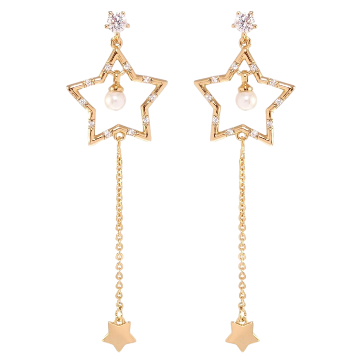 Серьги Xuping Позолота 18K пусеты Блеск звезды фото №25