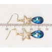 Серьги Xuping цвет 18K с кристаллами Swarovski французский замок Звезды с кристаллами Bermuda Blue фото №2 Серьги Xuping цвет 18K с кристаллами Swarovski французский замок Звезды с кристаллами Bermuda Blue фото №2