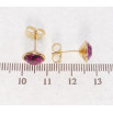 Сережки Xuping колір 18K з кристалами Swarovski пусети Кристали Ruby ø 9мм фото №2