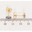 Серьги Xuping цвет 18K с кристаллами Swarovski пусеты Кристаллы Sapphire ø 8мм фото №2