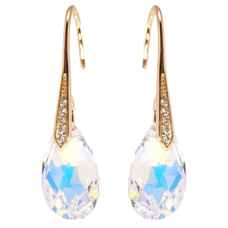 Серьги Xuping цвет 18K с кристаллами Swarovski французский замок Кристалл Shimmer фото №6