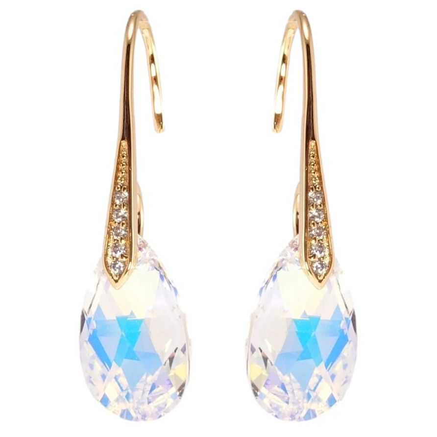 Серьги Xuping цвет 18K с кристаллами Swarovski французский замок Кристалл Shimmer фото №1